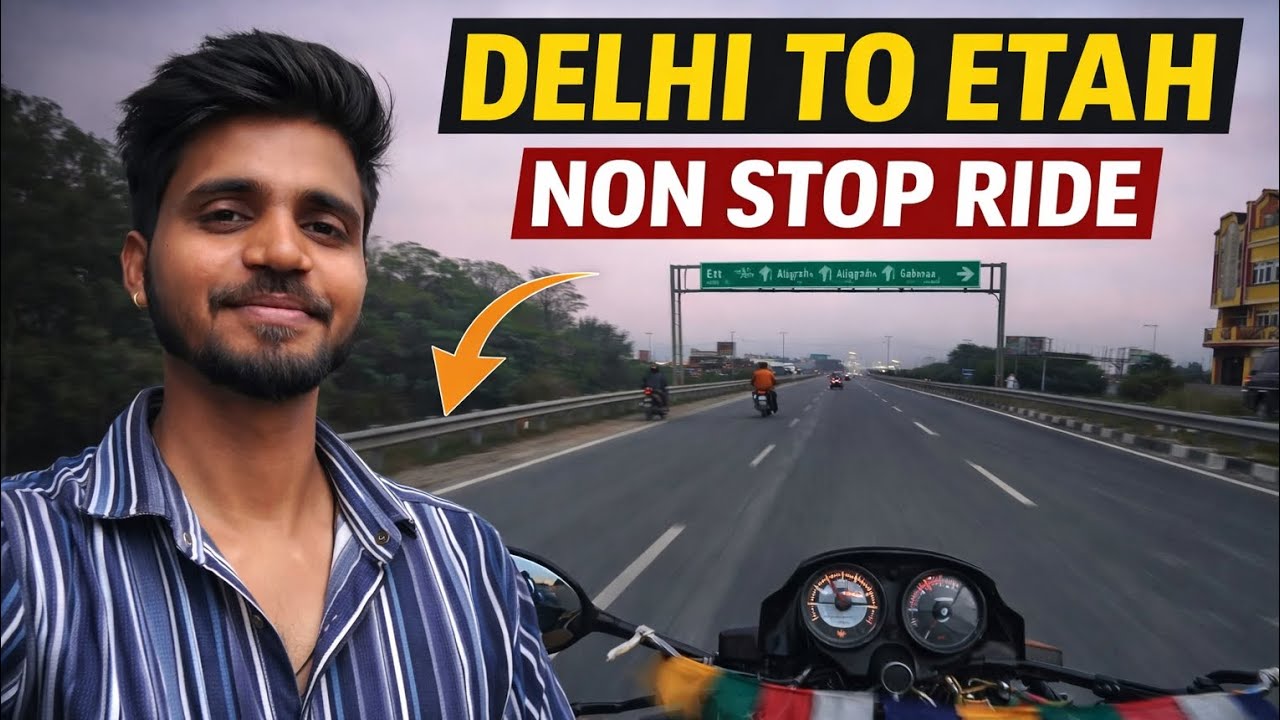 Delhi To Etah | Non Stop 300 KM Ride On 100 cc Splender