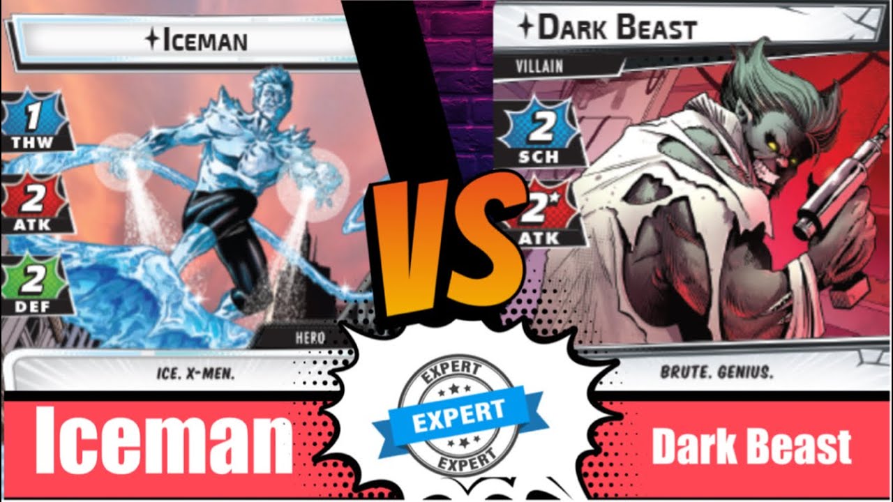Marvel Champions | Iceman | Vs Dark Beast | X-Men | Age of Apocalypse | Aggression | X-Force |