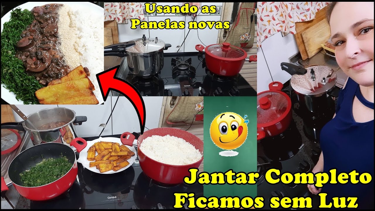 Jantar Completo Usando as Panelas Novas/Ficamos sem Luz