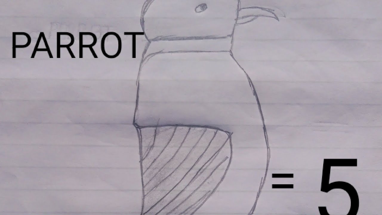 I MADE A PARROT ESSAY | HOW TO DROW PARROT | STEP BY STEP DROW ❤️💯👍 |                