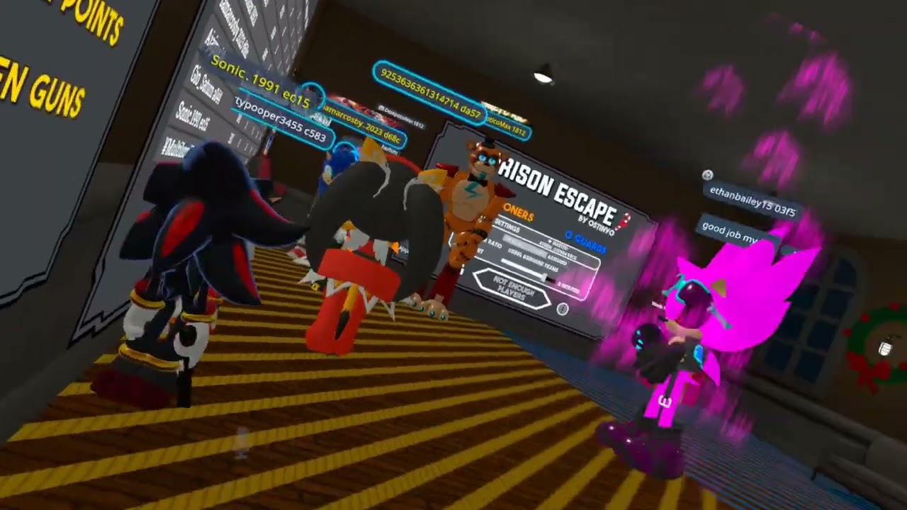 My friends and my friends playing prison escape 