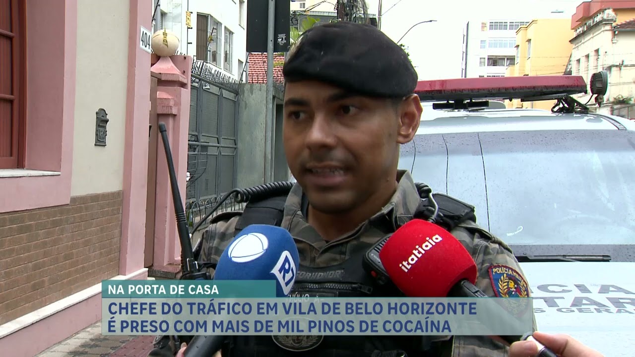 Chefe do tr&aacute;fico &eacute; preso com mil pinos de coca&iacute;na em BH
