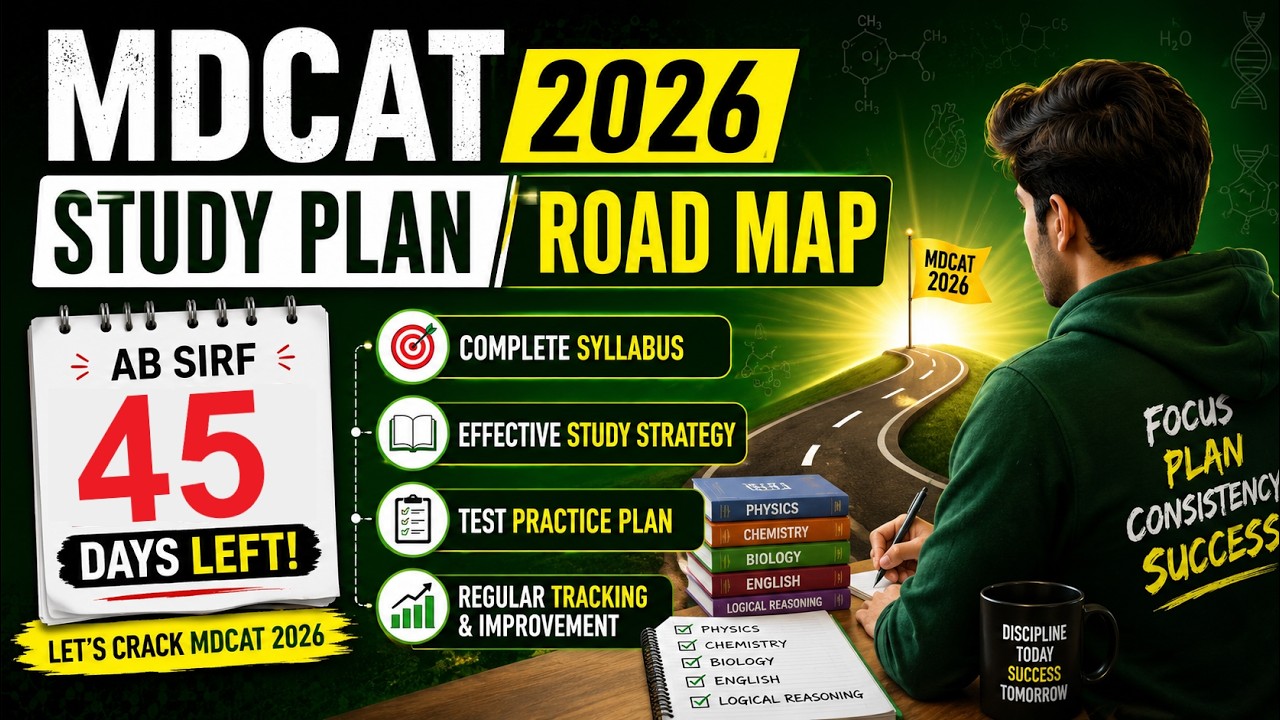 Road Map / Study Plan for MDCAT 2026