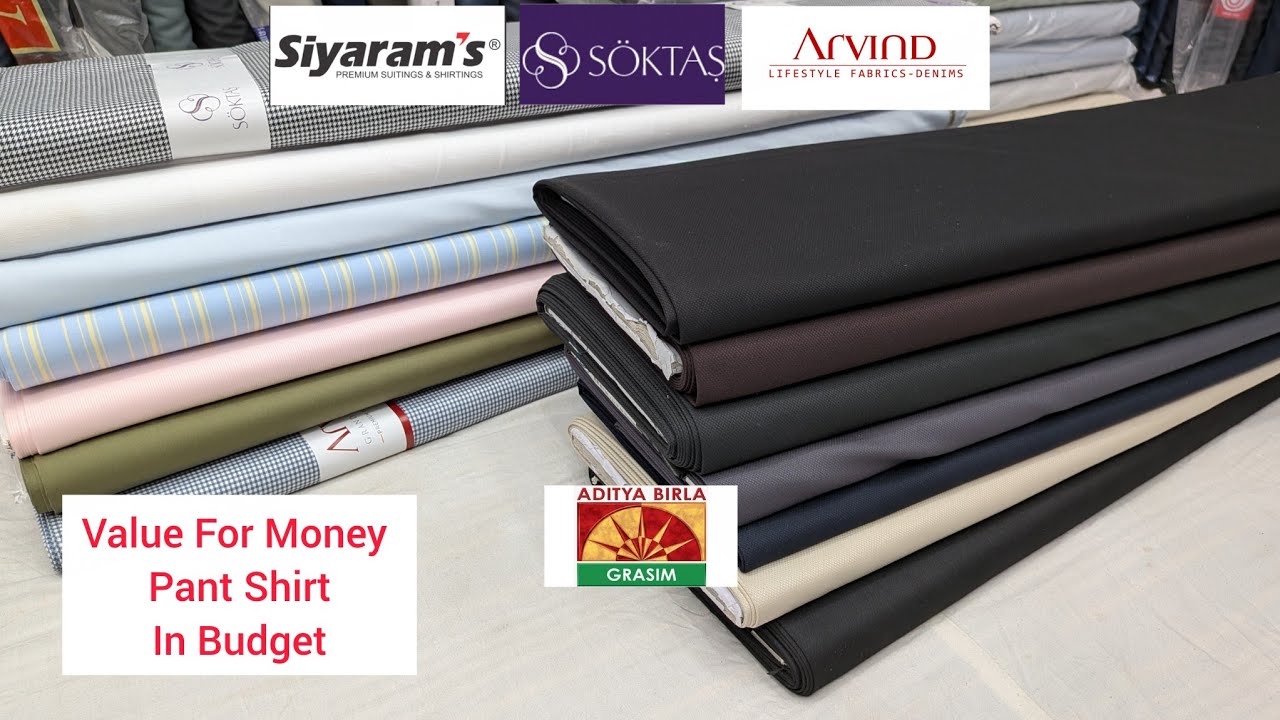 Branded Giza Cotton Shirts Fabric & TR Pant Fabric For Men | Soktas, Siyaram's, Tesini & Linen