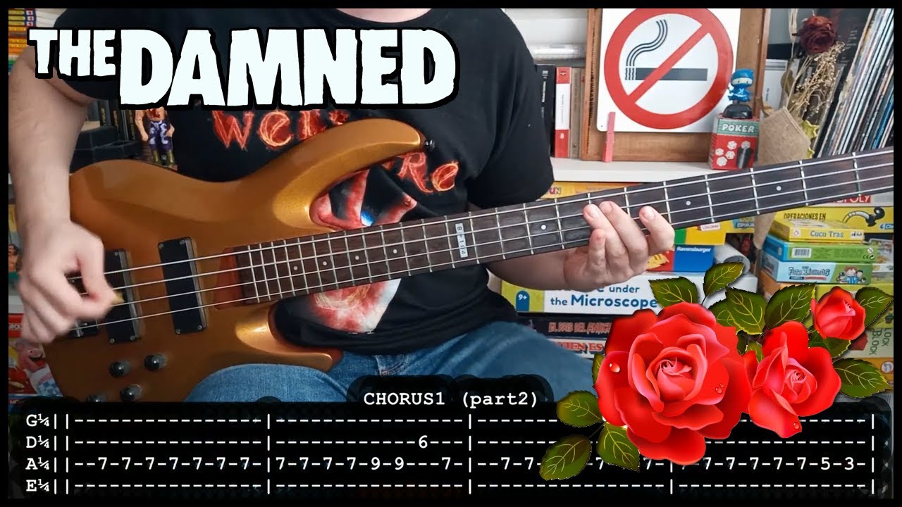 THE DAMNED - New rose 🌹 (BASS TABS) [lyrics + PDF]