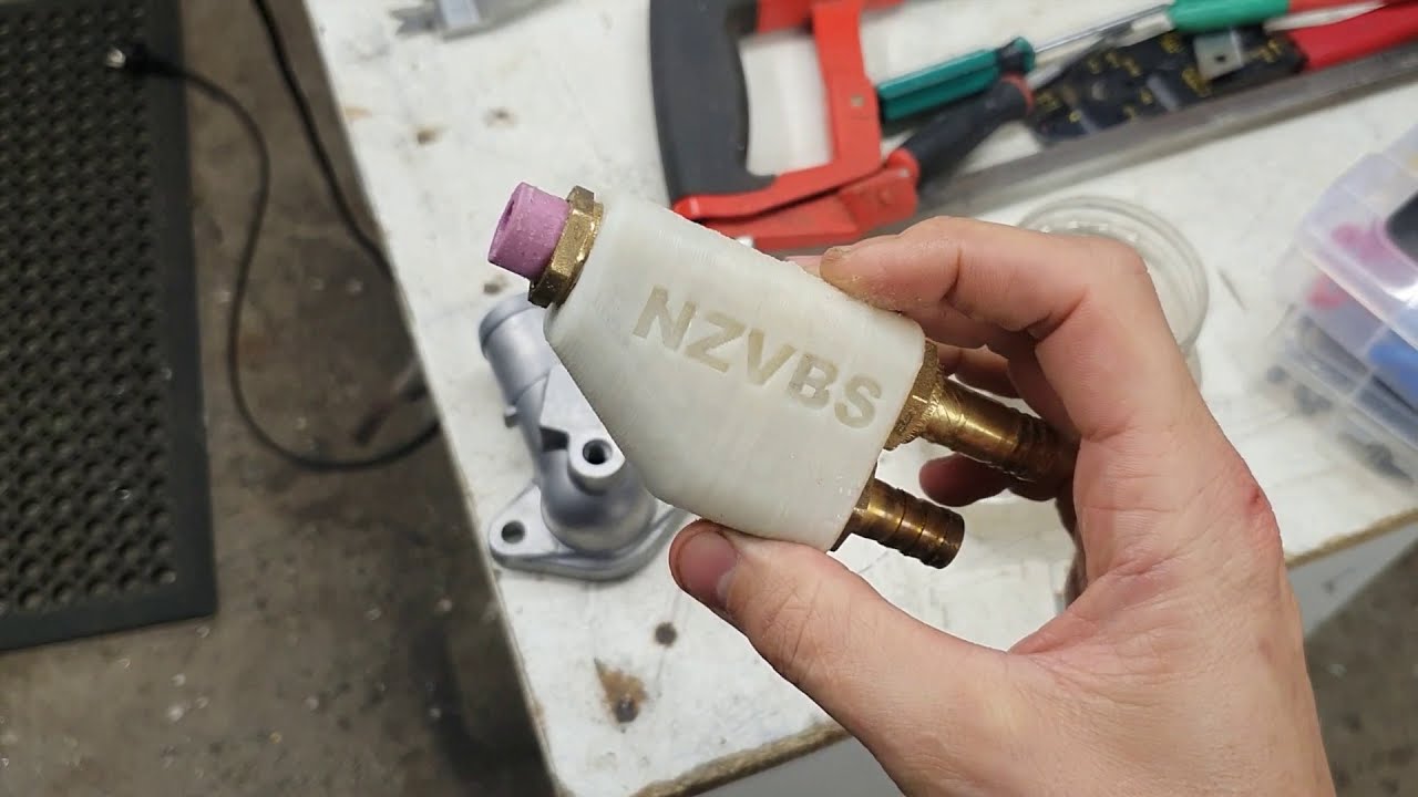 3d Printed Vapor Blasting Nozzle (Testing with new Stainless cabinet)