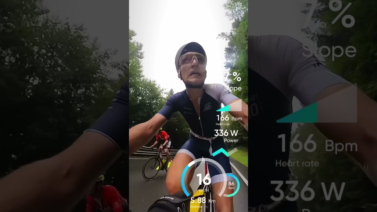 6.5 km na rowerze na czas pod Ostrą. 309W avg, 105% FTP. #kolarstwo #cycling