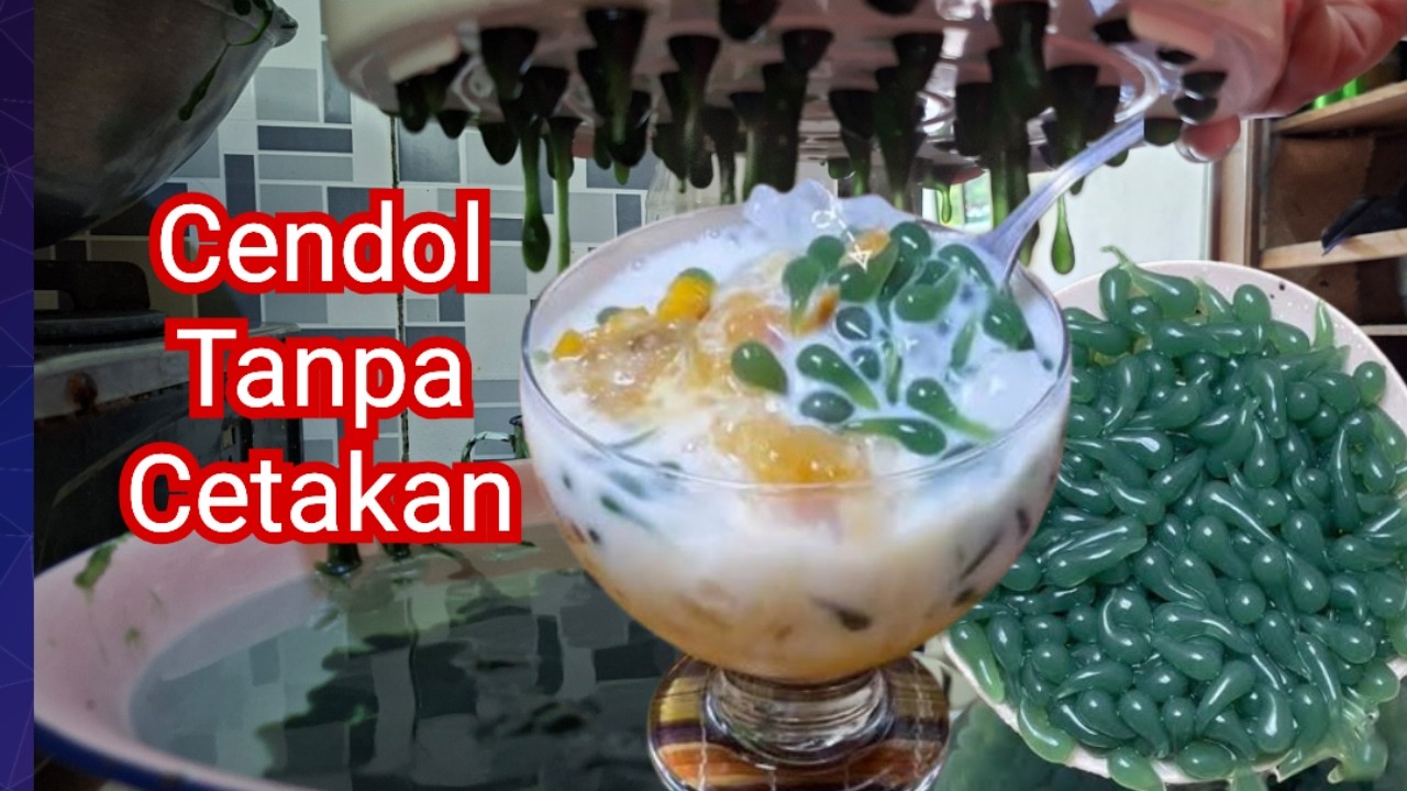 Cendol Kecebong Super Kenyal Anti Gagal Tanpa Cetakan