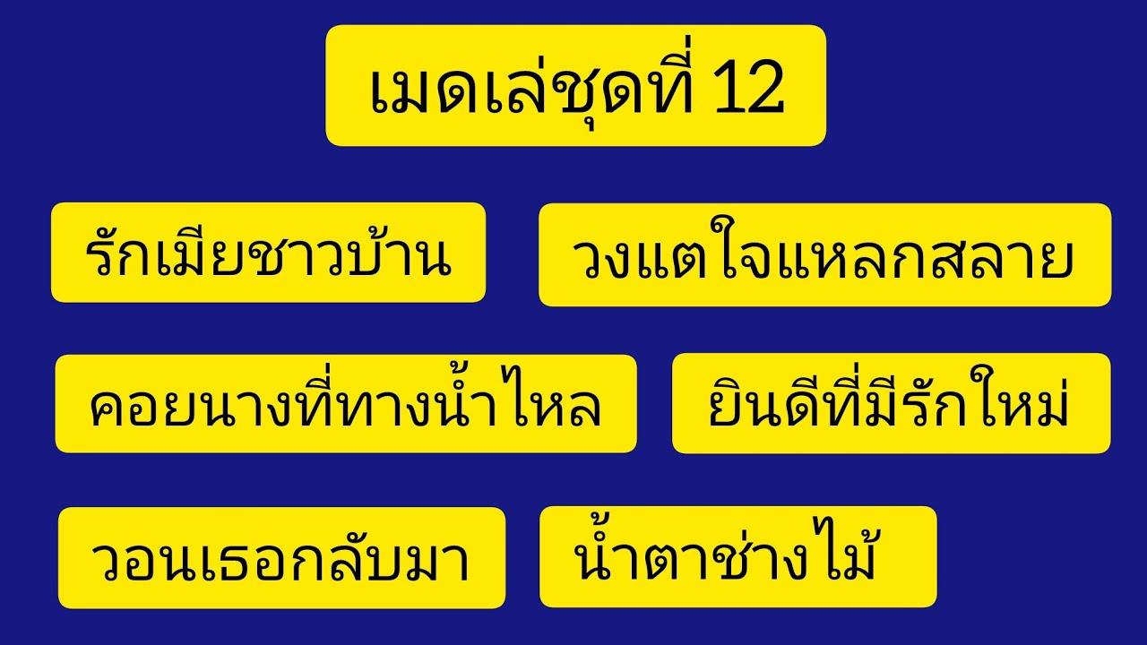 #เมดเล่ย์ชุดที่12 #รักเมียชาวบ้าน #วันวิเชียร