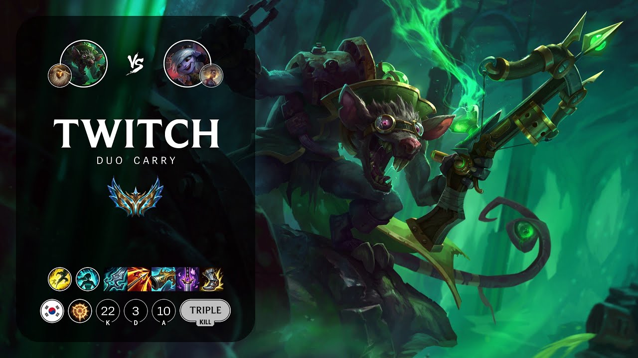 Twitch ADC vs Tristana - KR Challenger Patch 14.6