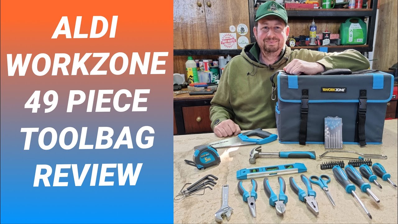 Обзор сумки для инструментов ALDI WORKZONE и набора инструментов из 49 предметов (специальные пре...