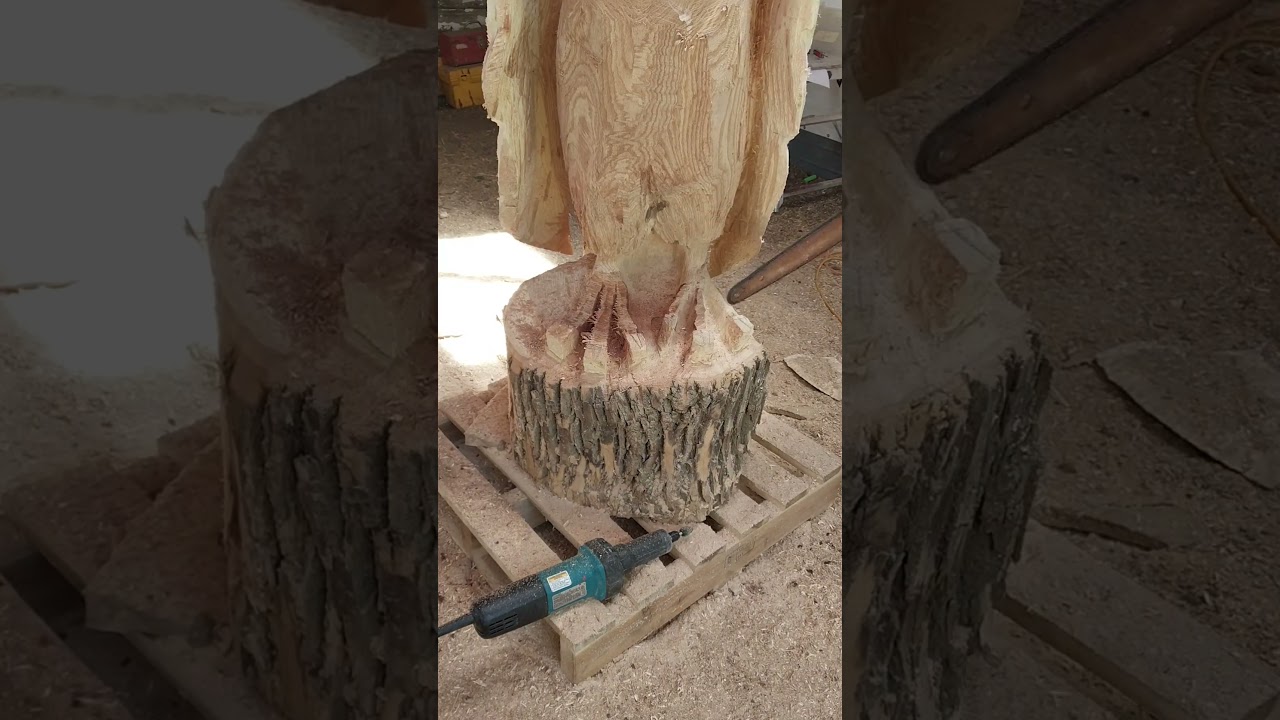 Carving Eagle Feet Tutorial claws talons #chainsawcarvings #eagle #eagleclaws #eagletalons #carving