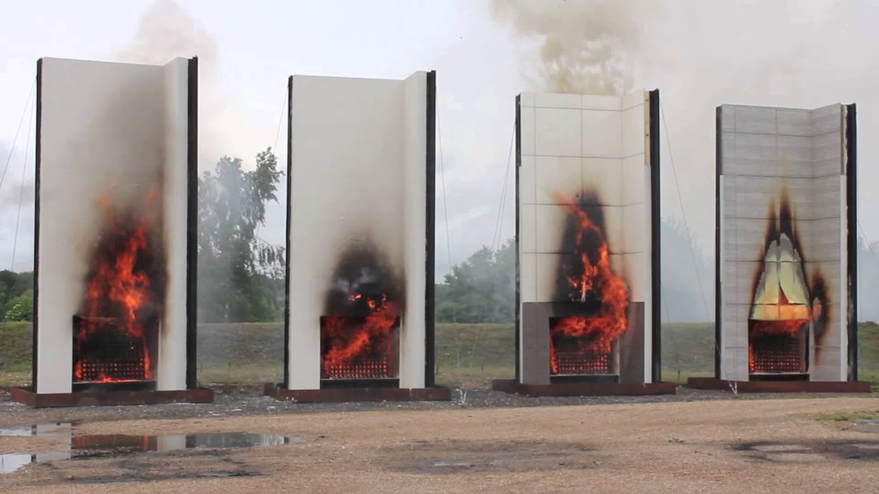 FIRE TEST 03 - BUILDING FAÇADE ( BS 8414 Standard )