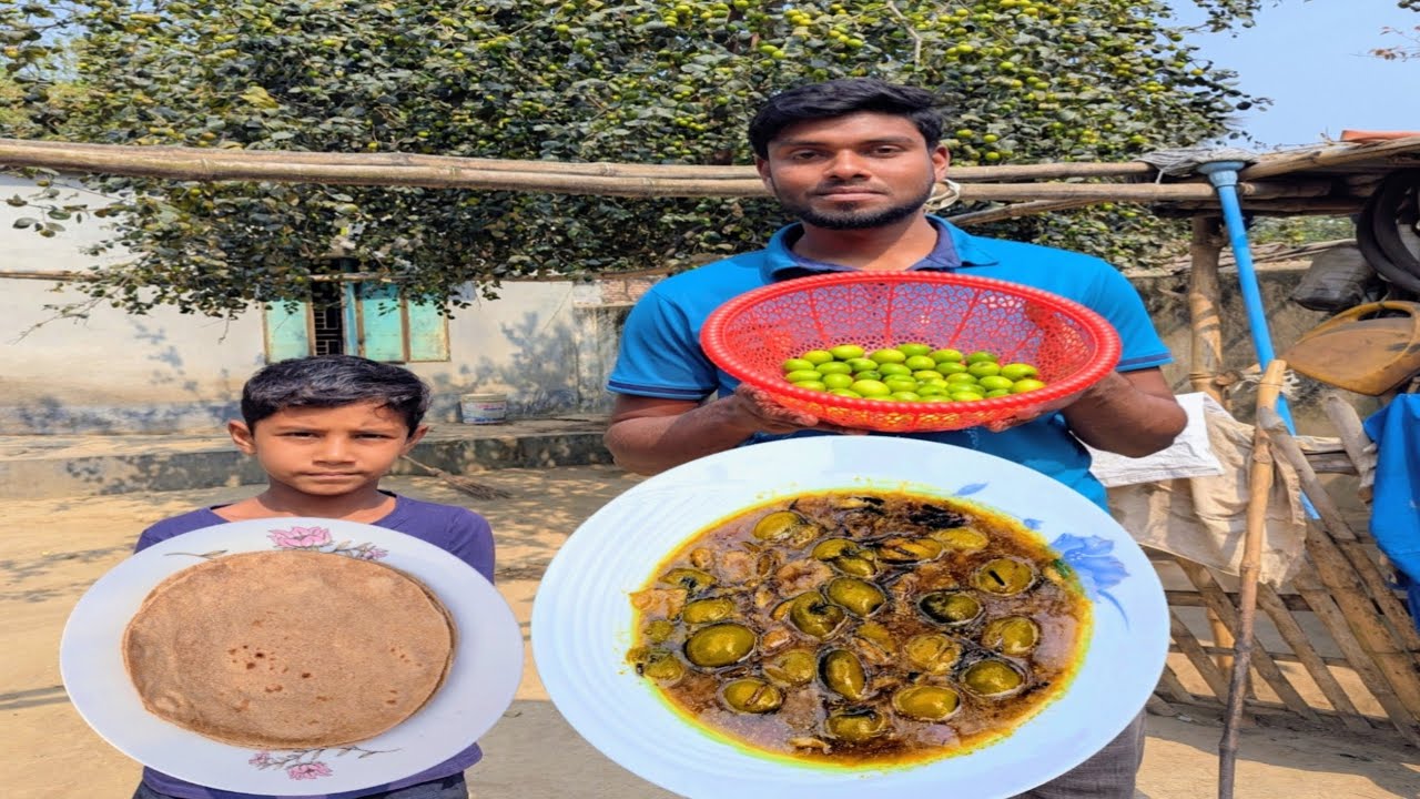 কুলের খাটার সাথে গমের আটার রুটি।