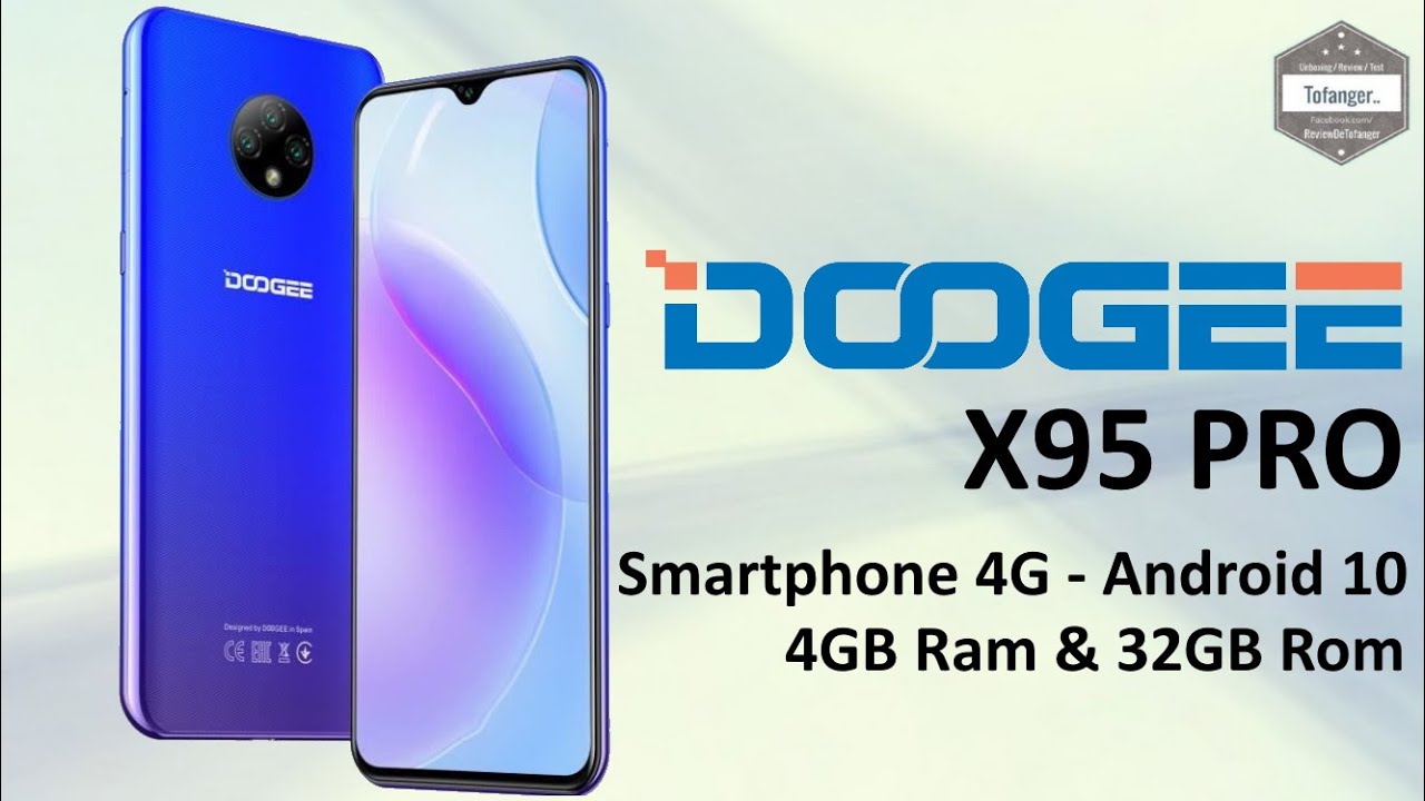 Smartfon DOOGEE X95 Pro 4G - 4 GB pamięci RAM i 32 GB pamięci ROM - Android10 - Ekran 6,52 cala