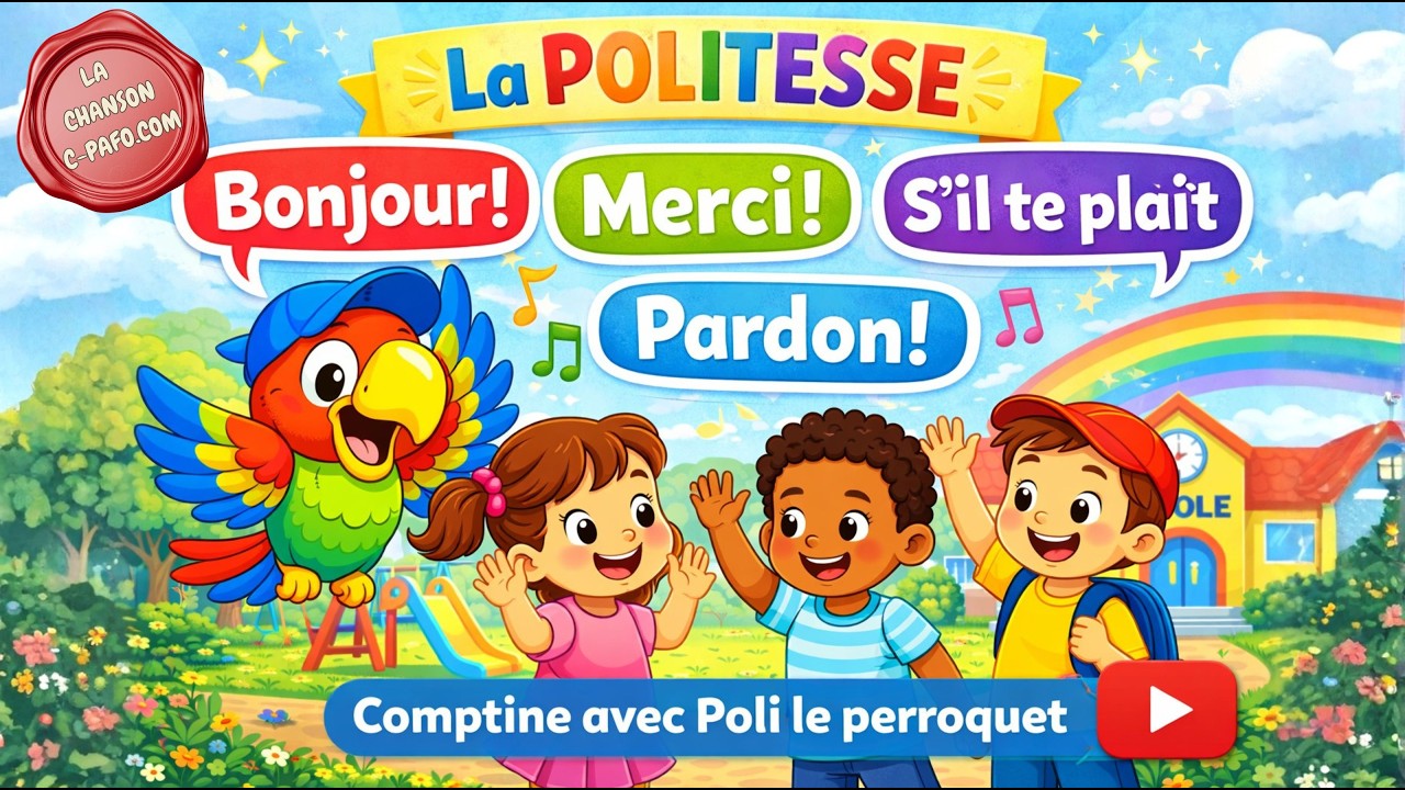 🎵 La Politesse | Comptine pour enfants – Bonjour, Merci, S'il te plaît, Pardon