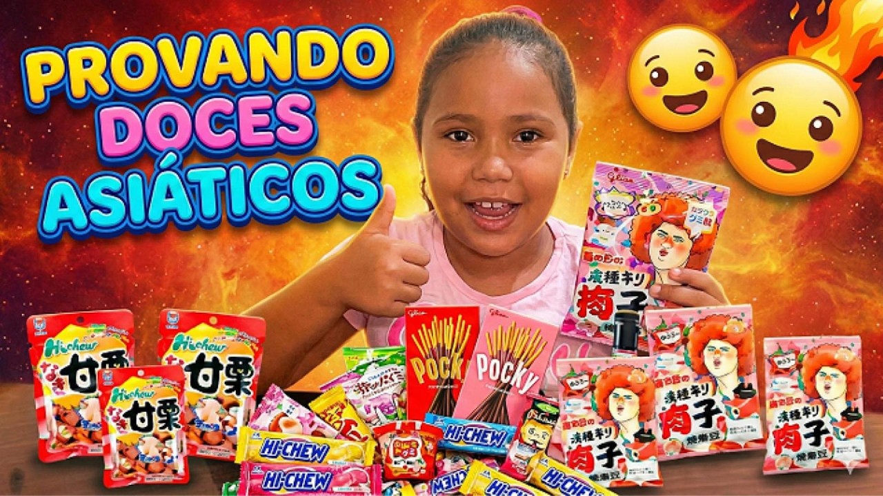 🤣 COMI E NÃO GOSTEI! DOCE COM GOSTO DE ÁRVORE?  - Provando doces Asiáticos