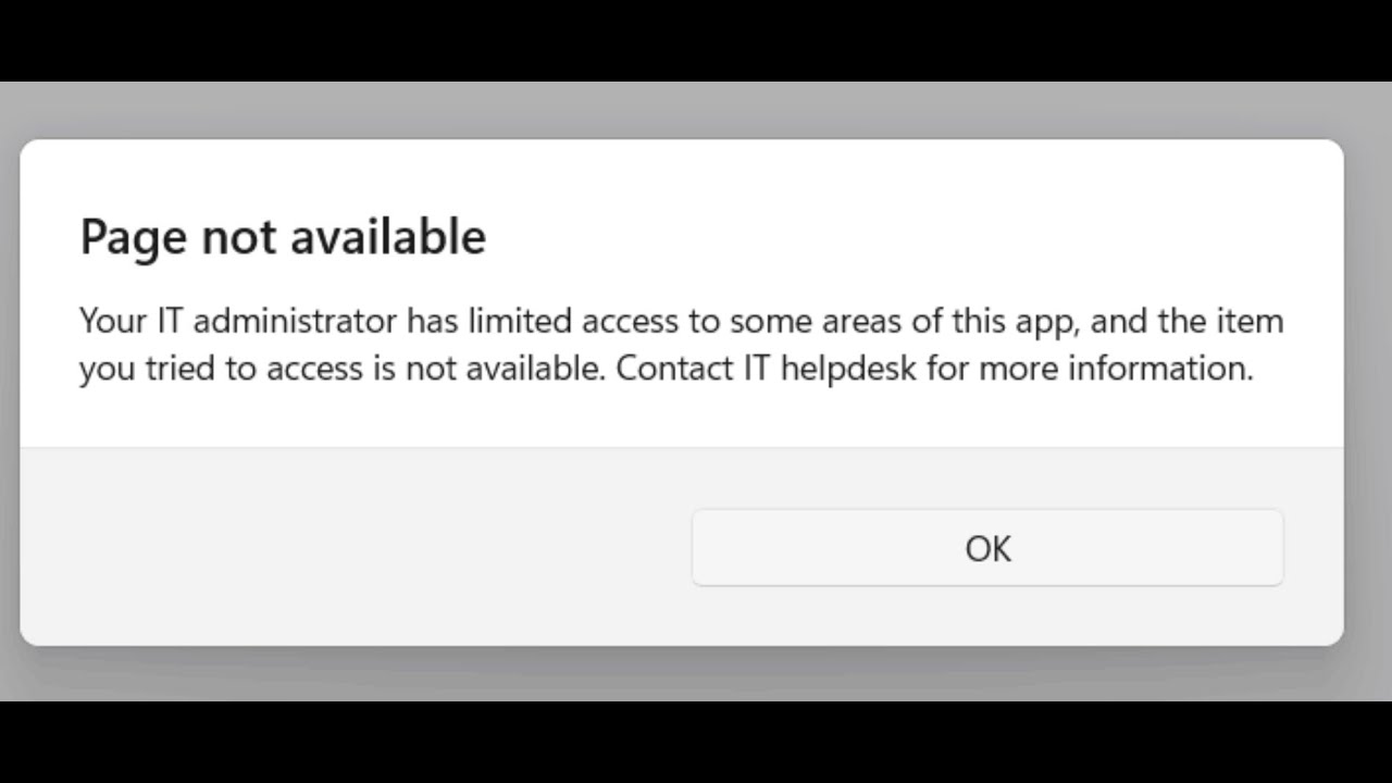 Исправление ошибки безопасности Windows 11. У вашего ИТ-администратора ограниченный доступ к неко...