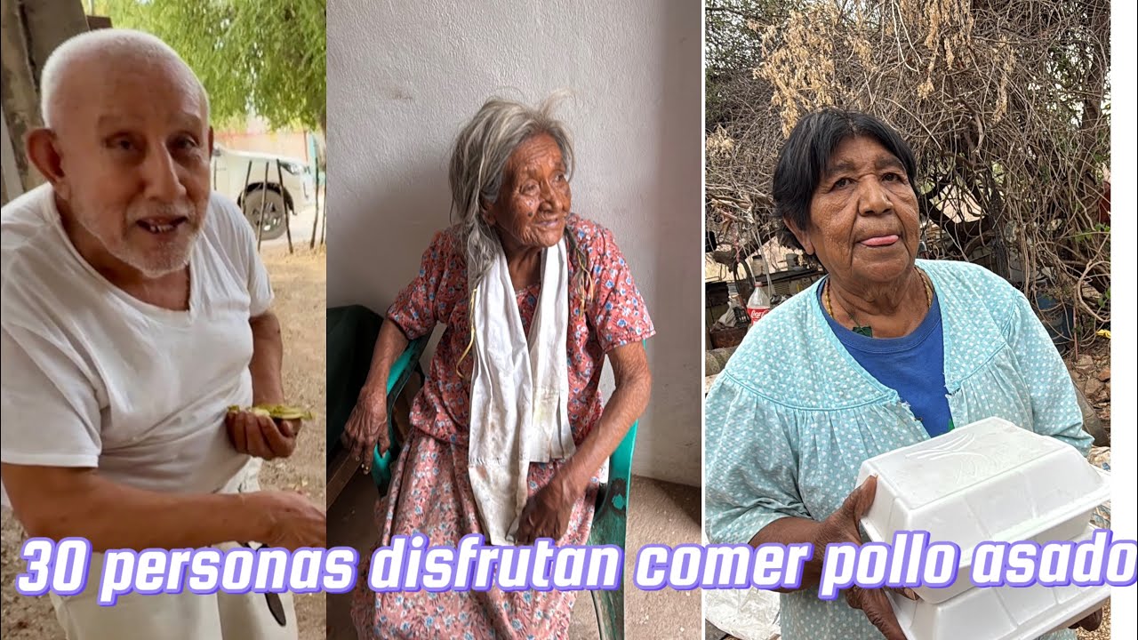 Treinta personas disfrutan comer una comida preparada: Hermanos Garcia, don Benny, Familia Durazo