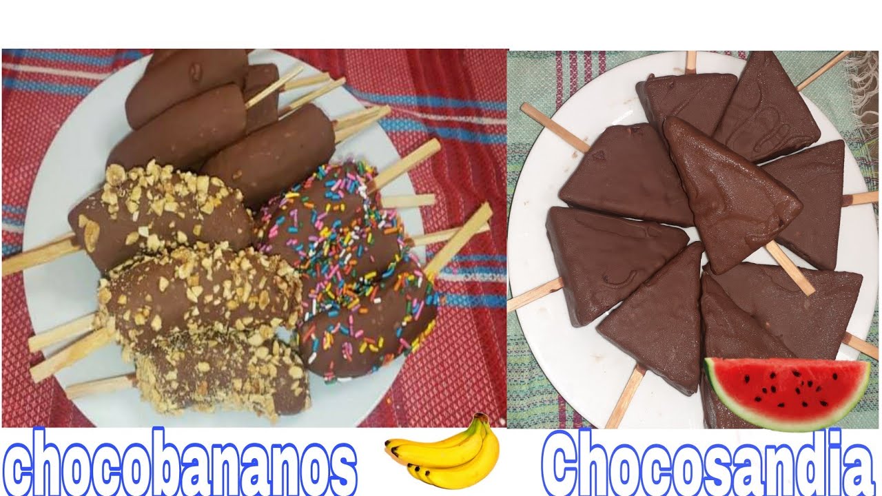 Como hacer chocobananos y choco sandia/Fruta con chocolate