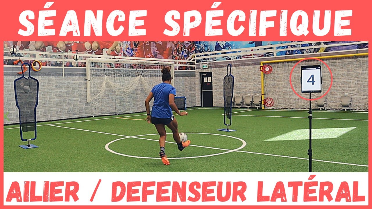 Entrainement de foot spécifique ailier et defenseur lateral avec prise d'info | CogiFit