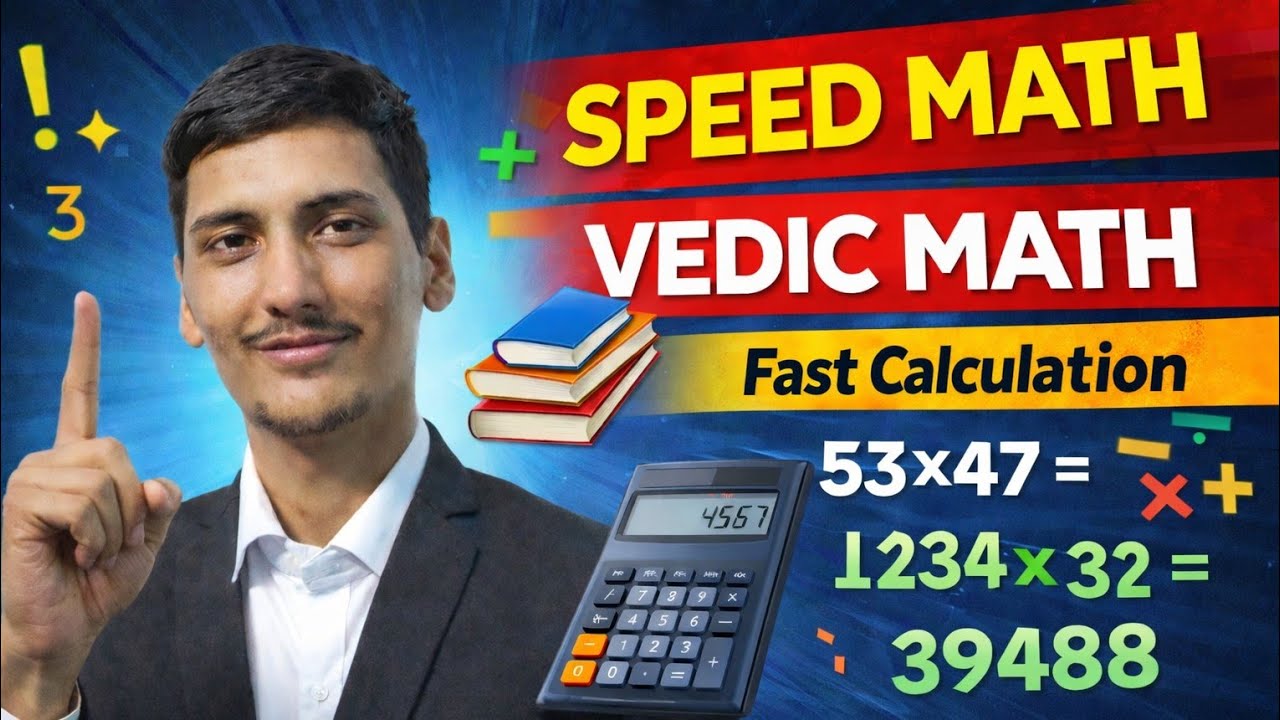 Vedic Math Techniques for Beginners | Addition, substraction, multiplication, division short tricks