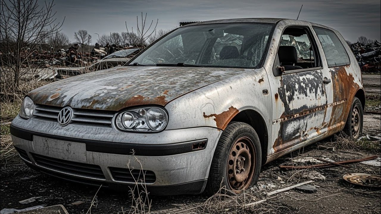 ASMR Car Restoration! 1999 VW Golf Full Restoration Burnt to New