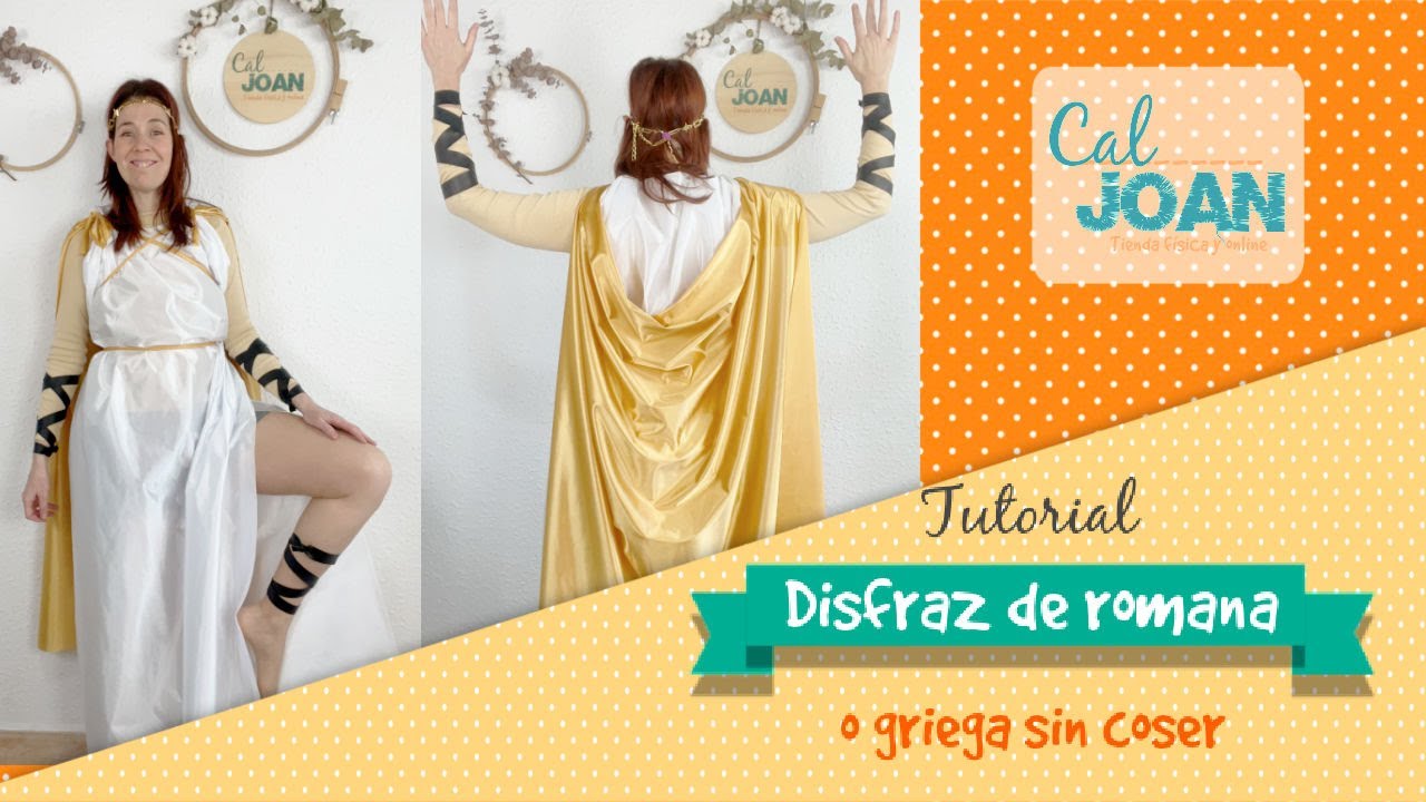 DISFRAZ DE GRIEGA O ROMANA SIN COSER: TUTORIAL