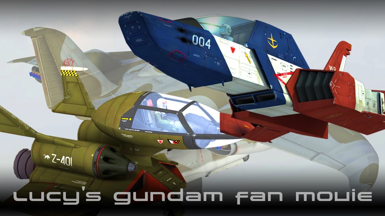 3DCGでGundam Fan Movie『コアファイターVSドップ・ガウ攻撃空母（再編集 ①）』