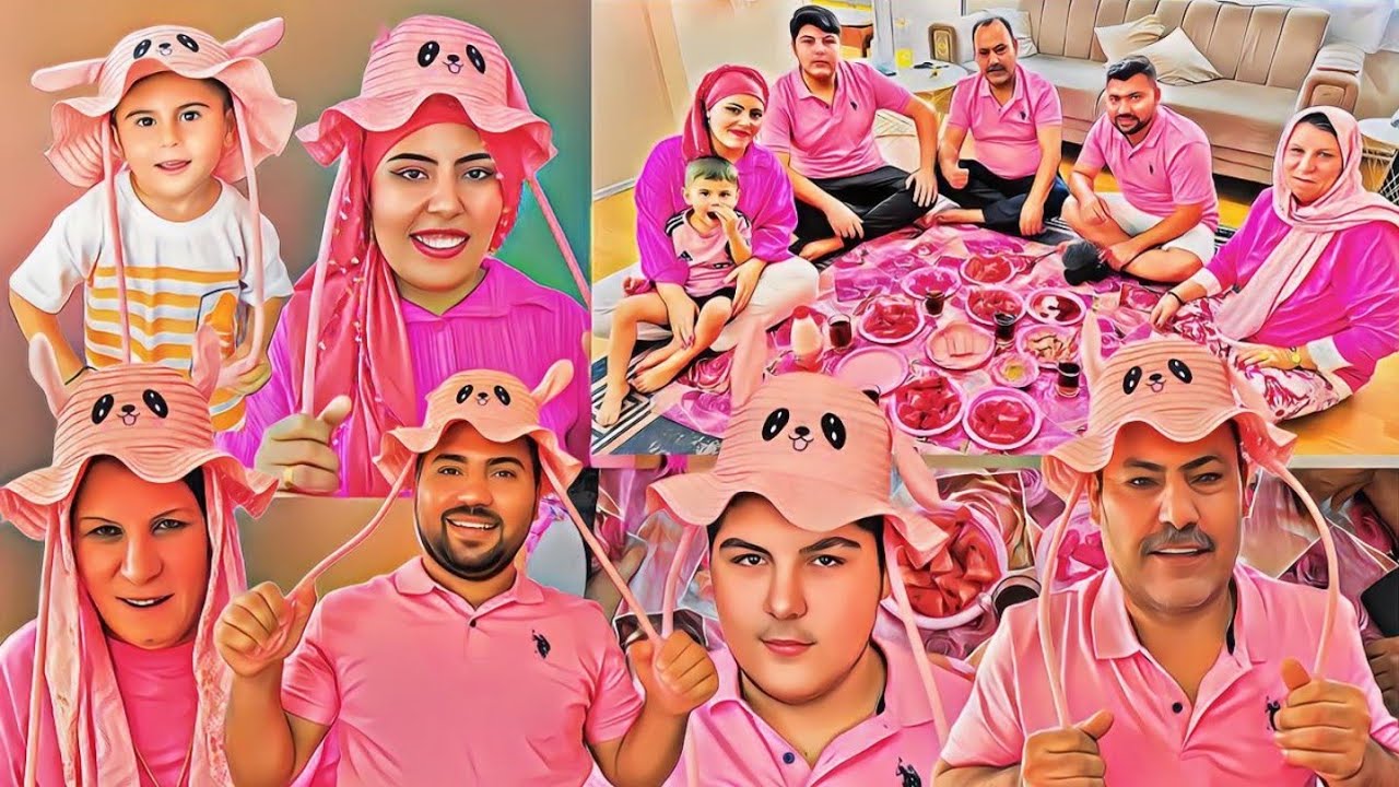 خملين تسممت بطبخ مزكين 😥// يوم كامل باللون الزهري (الوردي) 🩷🩷🩷