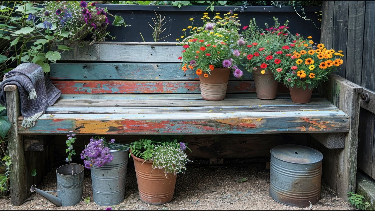 Upcycled Patio & Garden Ideas Perfect for Rustic Farmhouse Backyard Garden Spaces