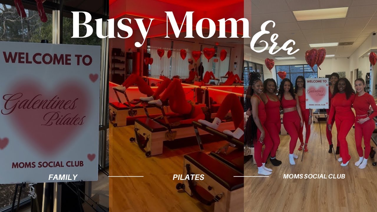 Hosting A Galentines Pilates Event For Moms | Busy Mom Era