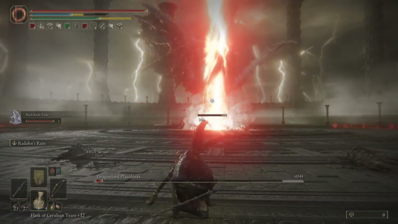 ELDEN RING_Dragonlord Placidusax 无伤射杀龙王普拉顿桑克斯　艾尔登法环天空城　龙王的追忆