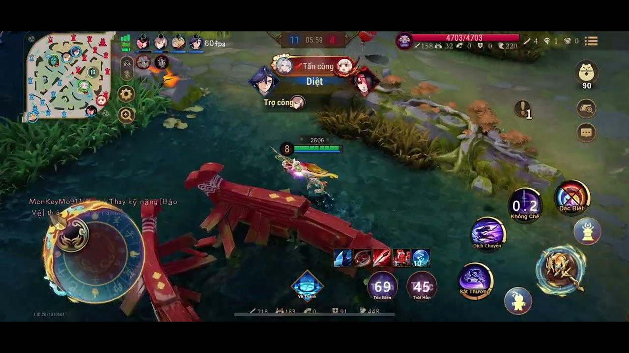 Onmyoji Arena - Takiyasha Hime, tui vẫn tức cái pha mid lên camp top mà team không thấy hỗ trợ