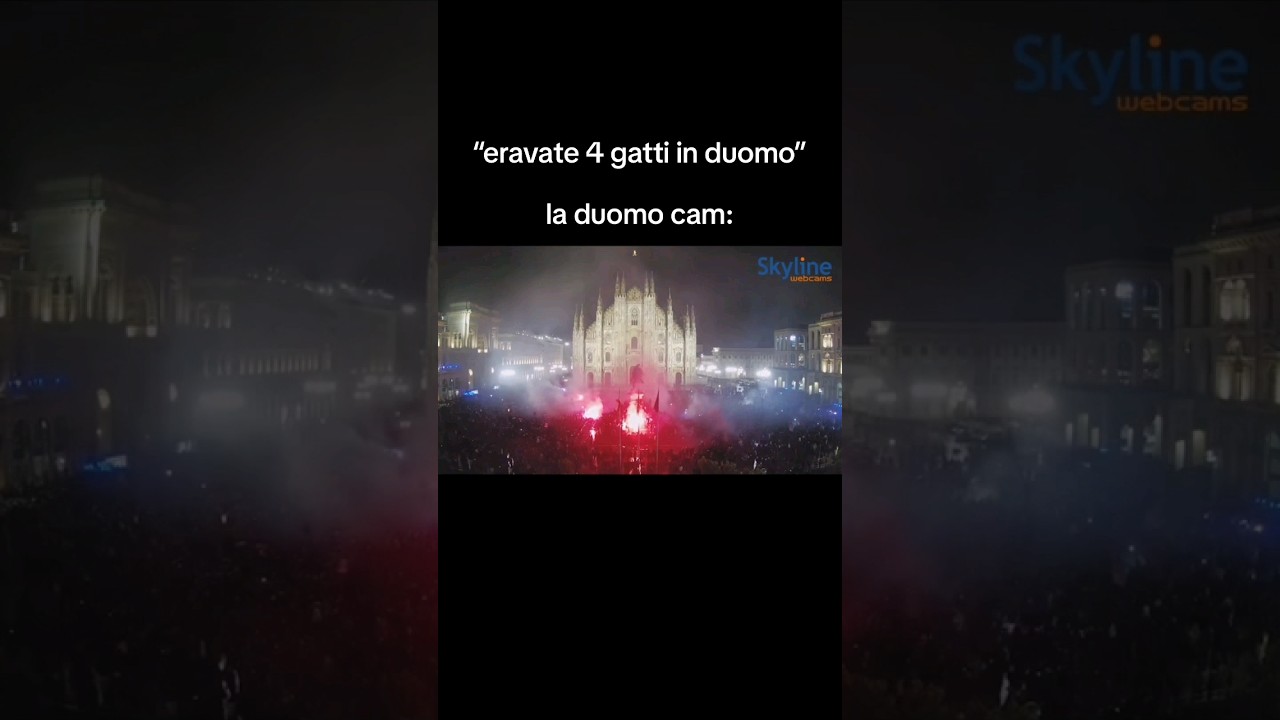 SCUDETTO INTER | La FESTA dei TIFOSI in DUOMO visti dall'alto 🤩 | 