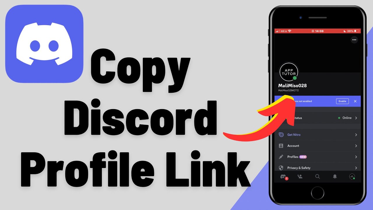 Как скопировать ссылку на профиль Discord на мобильном устройстве (iOS и Android)
