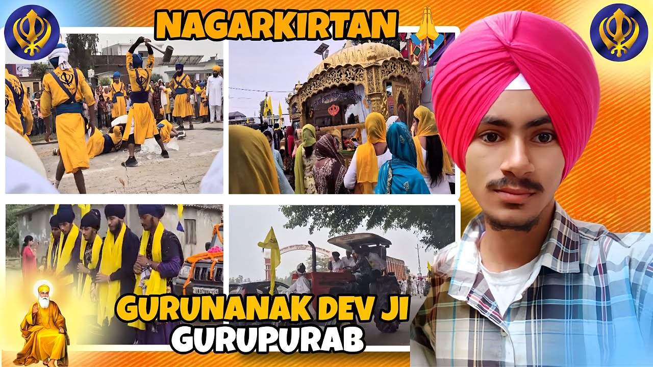 Guru Nanak Dev Ji Gurupurab 😍 ll Nagarkirtan 🙏 ll Sunny de vlogs #vlog #viralvideos #wahguru #wmk 