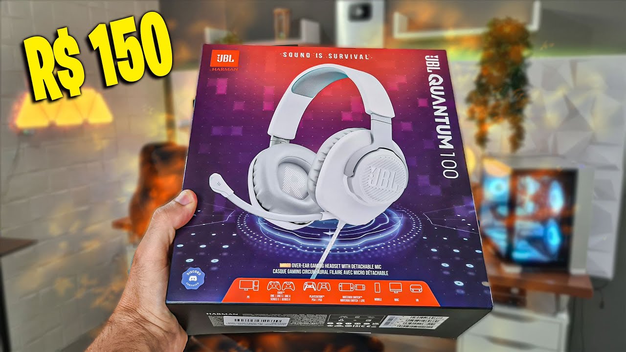 JBL prometeu NADA e entregou TUDO! - Headset Gamer JBL Quantum 100