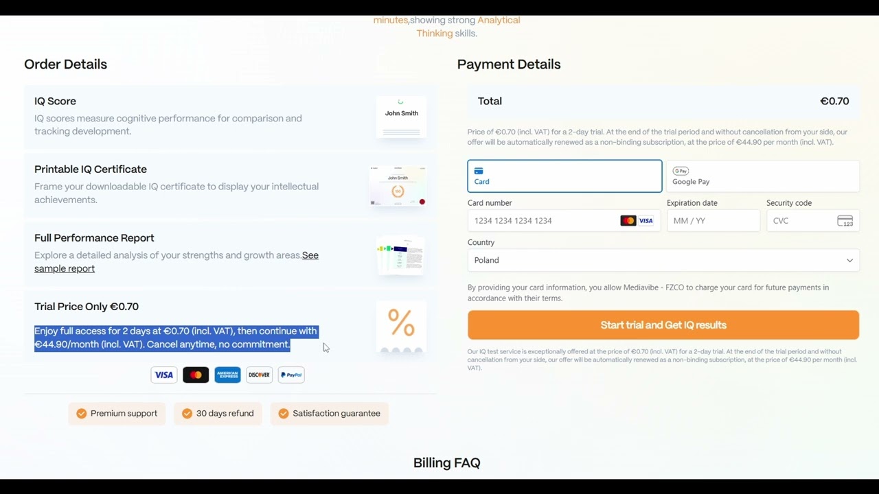 IQInternational Reviews &ndash; FRAUD! Subscription Warning