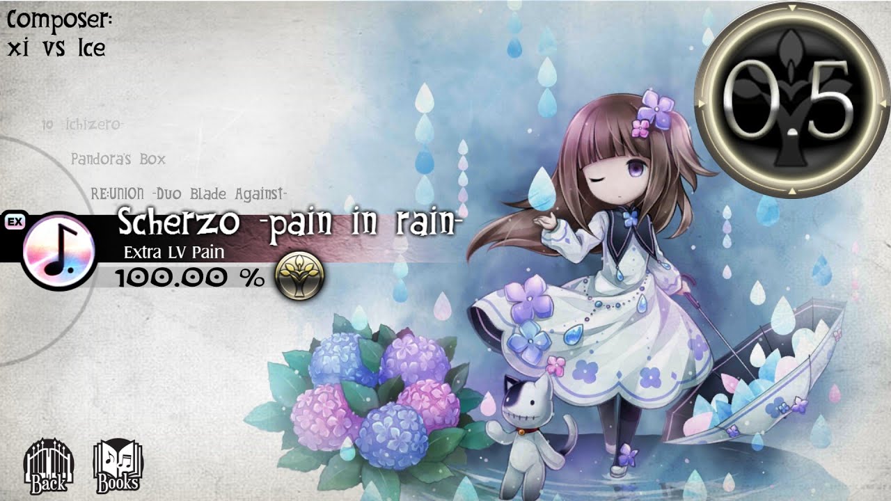 《ULTRA CRAZY》【Speed：0.5】[Deemo]Scherzo -pain in rain-(Extra) 100.00% AC