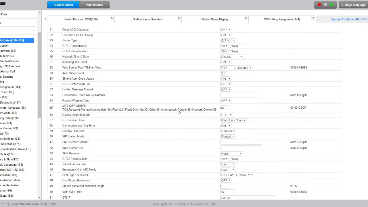 IPECS interface