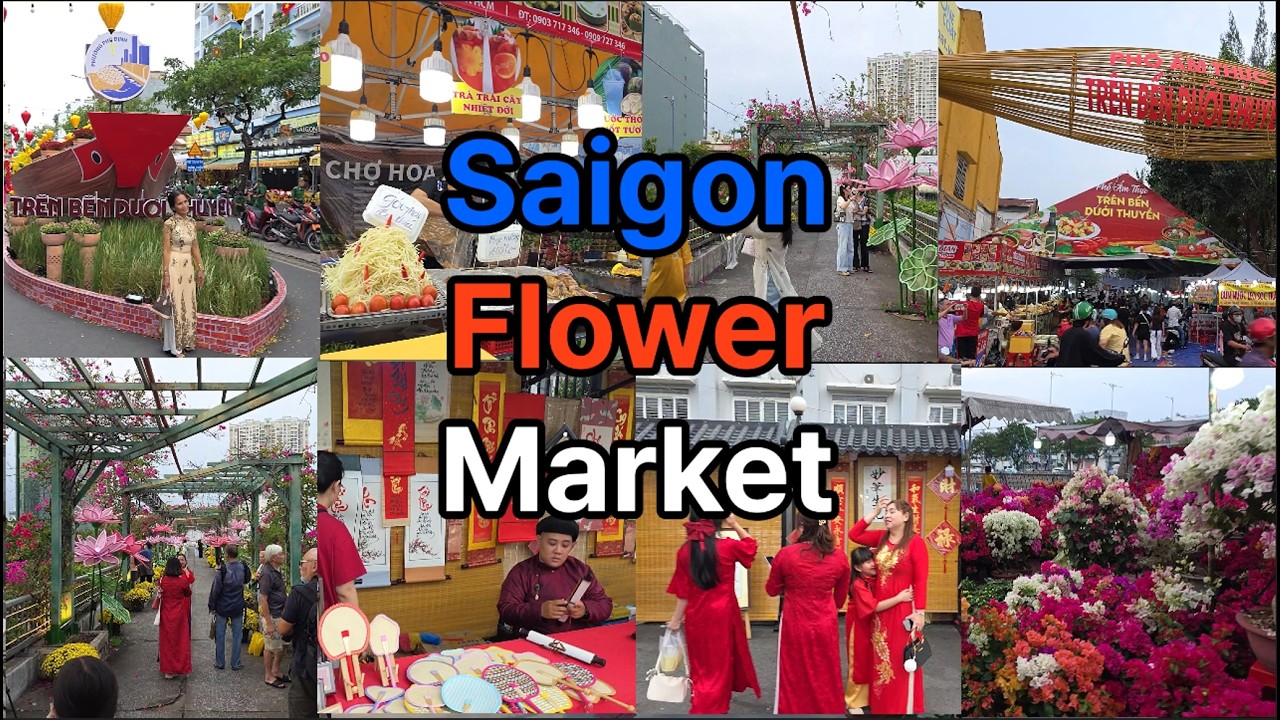 TẾT SÀI GÒN 2026 | 구정 전 호치민 Hoa Xuan 꽃시장 산책 | Saigon Cho Hoa Xuan Flower Market Walk