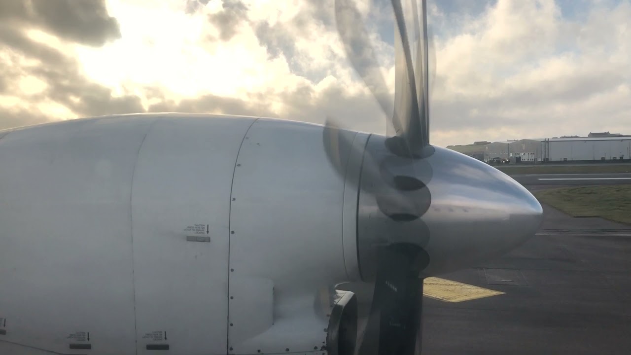 **FULL POWER** Saab 2000 TAKEOFF from SUMBURGH | Loganair G-LGNR