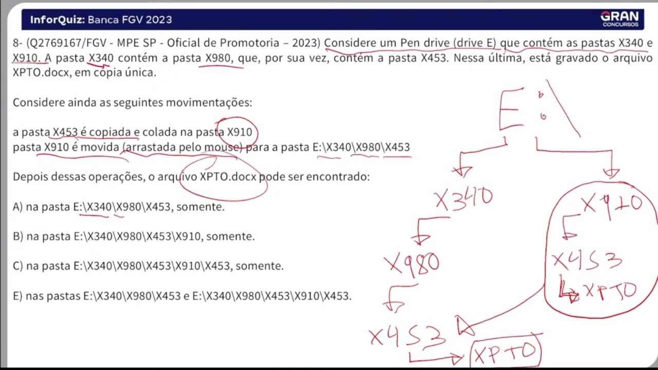 InforQuiz - Banca FGV 2023 (Quest&atilde;o 8)