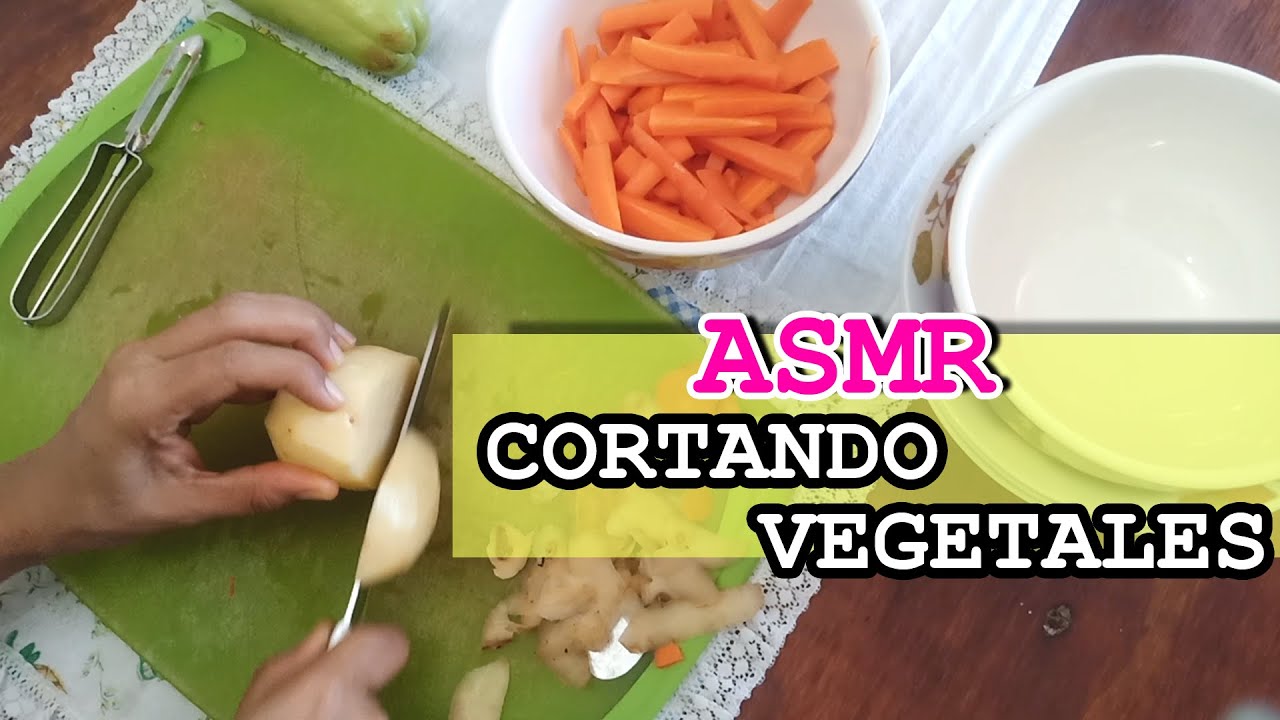 ASMR CORTANDO VEGETALES| ASMR VEGETABLES, ASMR COCINA, ASMR PICANDO, ASMR NO TALKING, ASMR COCINA