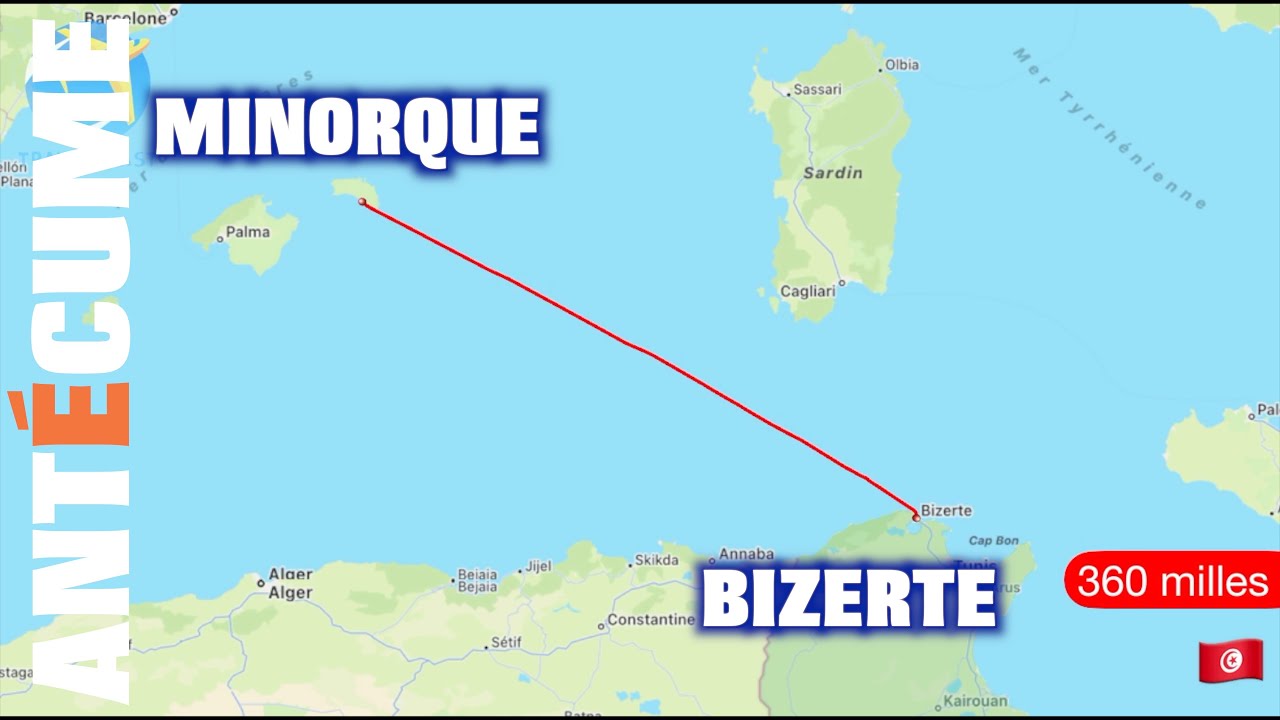 ⛵️De Minorque à Bizerte Tunisie  traversée des Baléares vers l’Afrique