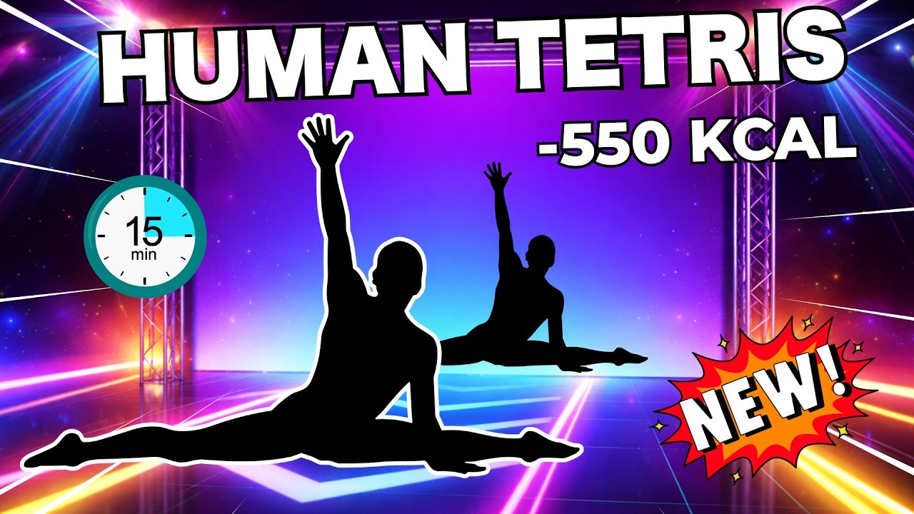 HUMAN TETRIS | Immersive Interactive Warm Up -550 kcal | Can You Fit The Shape?