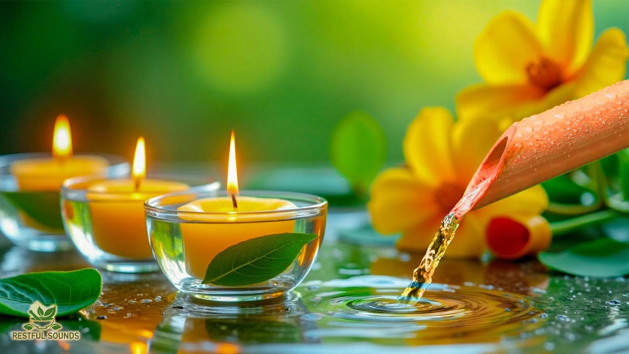Soft Piano & Bamboo Water Flow 🌿 Calming Music for Meditation, Healing and Emotional Balance