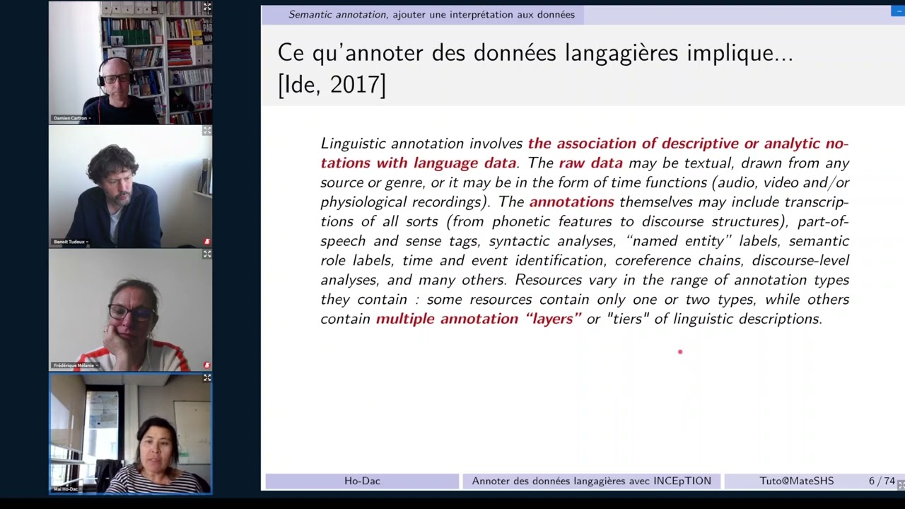 Tuto@Mate#70 - Concevoir un projet d’annotation de données langagières avec INCEpTION par L.M Ho-Dac