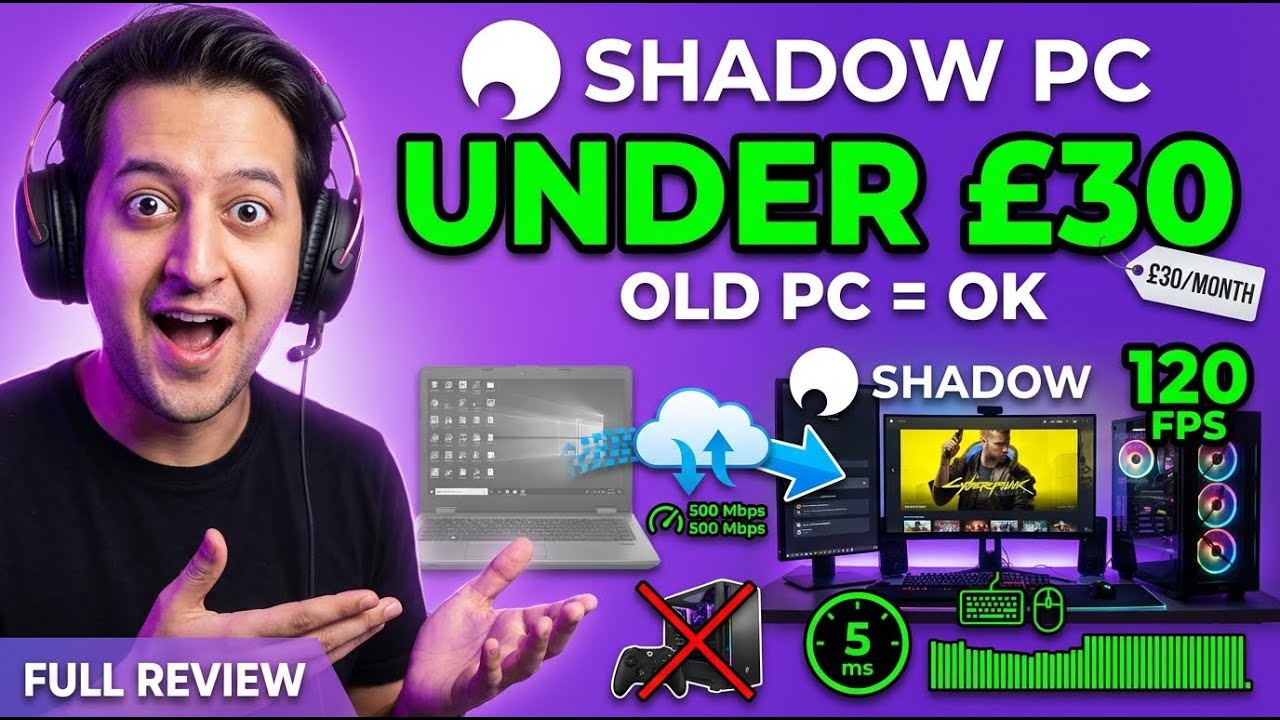 Gaming PC for Cheap | Play High-End Games | Shadow PC Game, Internet & Latency Test